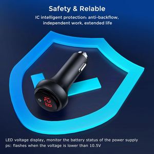 เครื่องชาร์จในรถยนต์จอแสดงผลดิจิตอลขนาดเล็กสายไฟขนาดเล็ก 12V-24V USB C DC กันน้ำสำหรับมินิ - Product Image 2