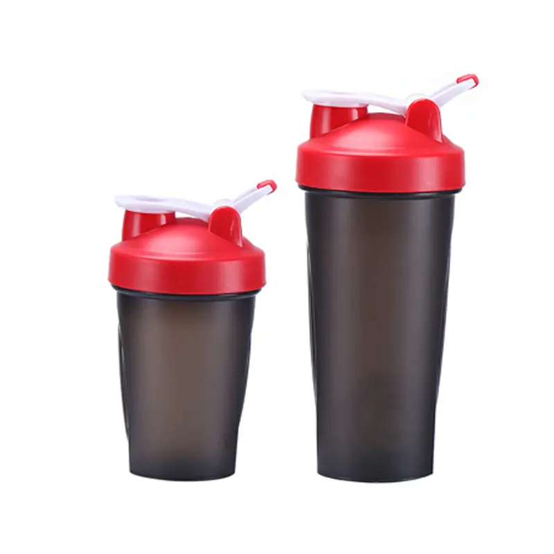 Custom Logo Multicolor 400Ml 600Ml Workout Waterflessen Plastic Flip Lock Deksel Proteïne Shaker Fles