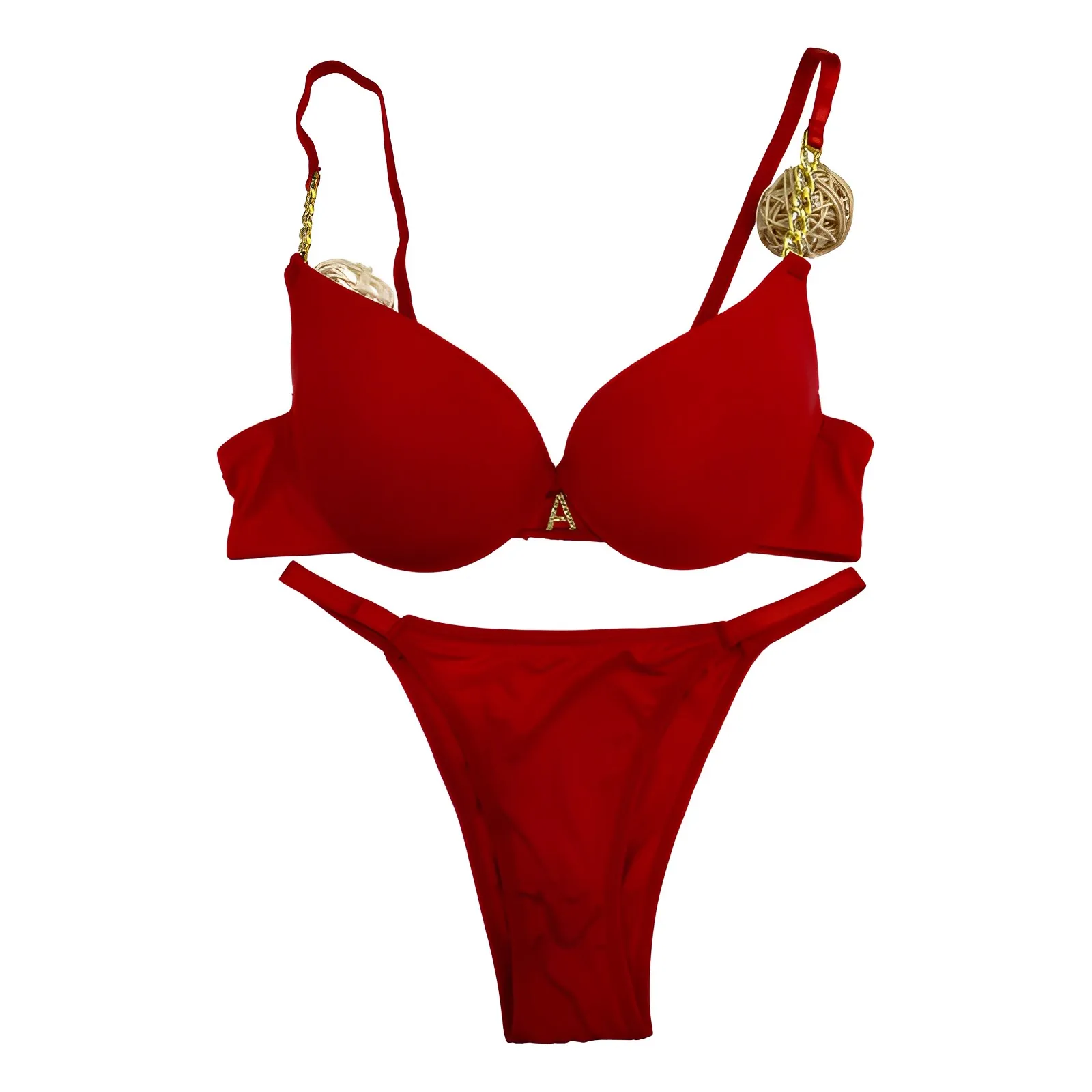 Ropa interior sexy roja cómoda de moda de alta calidad para mujer, conjunto de artículos al por mayor