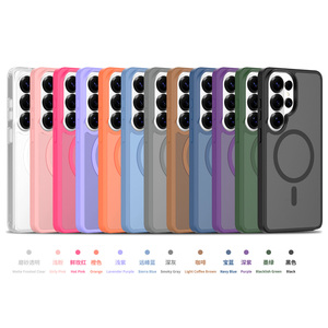 Étui de <span class=keywords><strong>téléphone</strong></span> magnétique mat, coque personnalisée, toucher doux, protection contre les chocs, anti-traces de doigts, coque magnétique givrée pour Galaxy S26 Ultra - Product Image 2