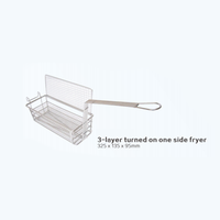 Panier de poulet frit en acier inoxydable direct d'usine panier de friture de frites profondes pour supermarché