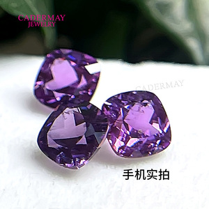 Cadermay Cultivated Sapphire Violet Square Loose Stone For Jewelry Making - Product Image 5