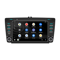 Autoradio Android 4 cœurs avec écran HD 7 pouces, WiFi, Carplay sans fil, Android Auto, radio FM, compatible Apple et Android pour Skoda Octavia 2012