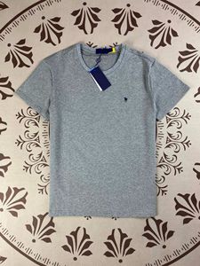 RL Ralph Mark cotone ricamato Top estivo uomo americano <span class=keywords><strong>coppia</strong></span> girocollo tinta unita a maniche corte t-shirt donna - Product Image 5