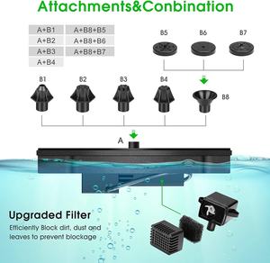 9V 3.5W שמש ציפור אמבטיה מזרקת עם אנטי התנגשות ברים & 7 חרירים, 900mAh שמש מזרקת משאבת עם סוללה גיבוי - Product Image 3