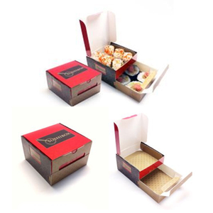 กล่องใส่อาหารซูชิกล่องอาหารกลางวันกล่องอาหารญี่ปุ่นกล่องกระดาษกระดาษแข็งเกรดอาหารแบบพับได้ - Product Image 2