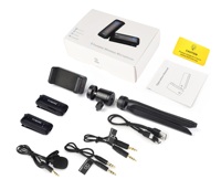 Fifine — Microphone Lavalier sans fil, Microphone à revers, Rechargeable UHF, pour téléphone iPhone, Android, enregistrement vidéo, Podcast, Vlog