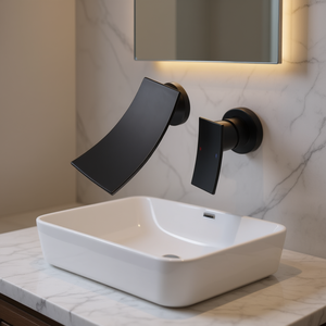 Grifo de lavabo de pared de latón envejecido sin contacto, moderno, para baño, de un solo orificio, sin manija - Product Image 2