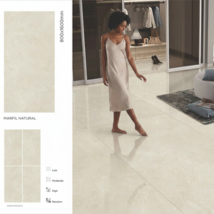 Statuario Nouveaux carreaux de porcelaine en marbre gris blanc de 800x1600mm pour les sols et les murs intérieurs Finition brillante en céramique polie - Product Image 1
