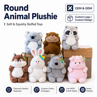 Fabricant B2B de jouets en peluche animaux en vrac, personnalisation en gros, production de masse, forme sphérique mignonne et câline