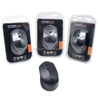 Souris sans fil optique pratique avec boutons latéraux, coque noire, récepteur USB pour ordinateur de bureau, sensation confortable au toucher