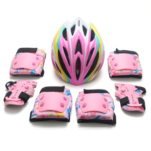 Ajustable 7 piezas niños deportes al aire libre equipo de protección niño bicicleta ciclismo Skate casco con juego de protección de rodilla - Product Image 4