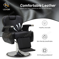 Vente en gros d'équipement de salon de coiffure moderne Chaise de coiffeur pour homme Chaise de barbier robuste avec repose-pieds