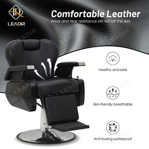 Vente en gros d'équipement de salon de coiffure moderne Chaise de coiffeur pour homme Chaise de barbier robuste avec repose-pieds - Product Image 4