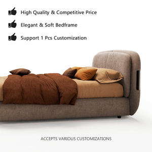 <span class=keywords><strong>2025</strong></span> Neues Doppelkopfteil-Design Komfortables gepolstertes Bett Benutzer definiertes High-End-Bett für zu Hause - Product Image 5
