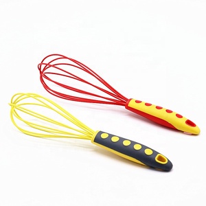 Tay Cầm Chuyên Nghiệp Mới Lạ 5 Dây Thép Không Gỉ Silicone Baking Egg Blender Whisk Beater Mixer - Product Image 2