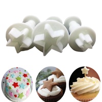 Moule Hexagonal de décoration de gâteau en forme de flocon de neige, ensemble d'emporte-pièces en plastique à piston/moule à biscuits, DIY, 3 pièces