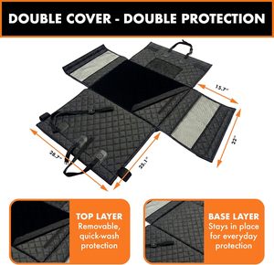 Housse de siège de voiture pour chien imperméable à fond rigide, type hamac, pour siège arrière, gain de place - Product Image 4