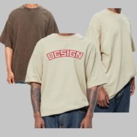260GSM t-shirts en gros hommes goutte épaule épaisse plaine t-shirt Style personnalisé t-shirt pour hommes t-shirts pour la revente hommes T-shirts