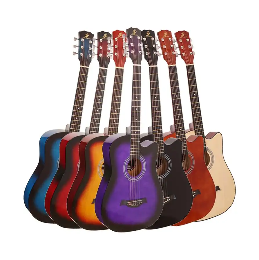 Instrumentos musicales profesionales hechos en China guitarra acústica de alta calidad guitarra personalizada precio al por mayor guitarra de Estudiante