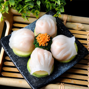 Dumplings Chinos Tradicionales al Vapor al por Mayor, <span class=keywords><strong>Dim</strong></span> <span class=keywords><strong>Sum</strong></span> <span class=keywords><strong>Cantonés</strong></span>, Har Gow, Bocadillos Congelados, Dumplings de Camarón Cristal - Product Image 1
