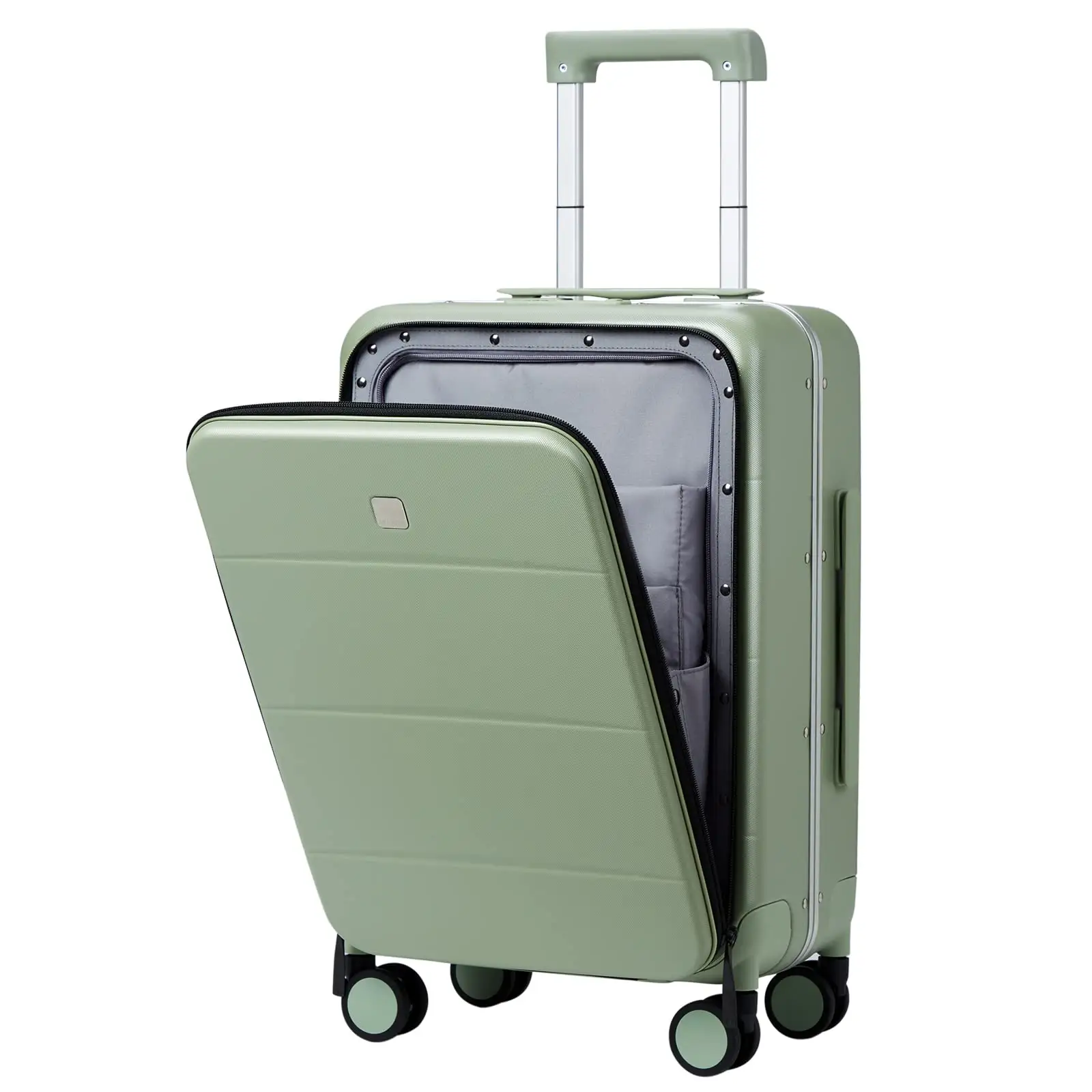 Одобренный авиакомпанией ручной клади, Дорожный чемодан с твердым корпусом 20 дюймов, алюминиевый каркас, Спиннер, колесный чемодан с замком TSA для мужчин