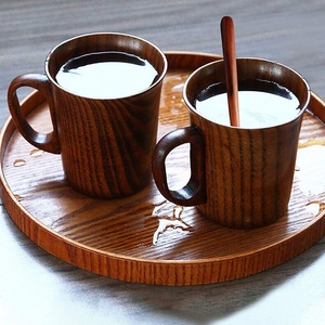 Vente chaude Jujube Tasse En Bois avec Poignée Confortable Tasse En Bois pour Café Thé Lait Bière Nature Tasse À Thé En Bois - Product Image 4