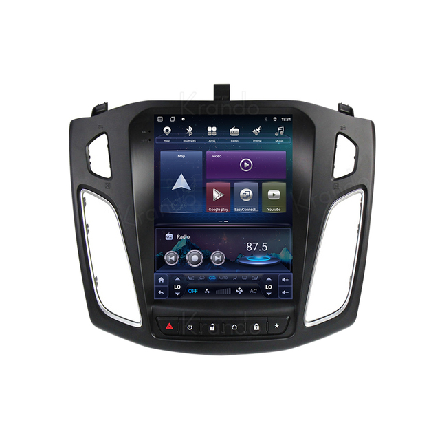 Krando Head Unit 10.4 Inch Android TS10 Main Machine and Frame Car Video for Ford Focus MTK 3 2012 - 2017 Navigation System