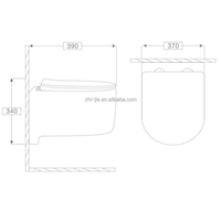 JETMAN Vente directe d'usine Toilette japonaise deux pièces en céramique au design moderne avec ensemble de toilette Wc