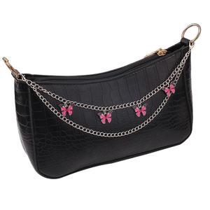 Cadena para bolso con colgante de mariposa, accesorio de moda de doble capa chapado en aleación para mujer - Product Image 2