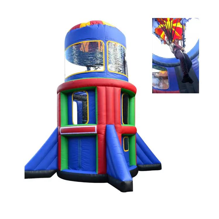 टीम बिल्डिंग खेल संरचना चीन पेशेवर खरीद सस्ते किराये मनोरंजन पार्क Inflatable पैराशूट खेल