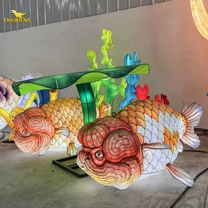 Usine de lanternes de Zigong, lanternes en soie en forme de panda colorées, fabriquées à la main, étanches, à LED, pour les décorations de Diwali et de Thanksgiving - Product Image 3