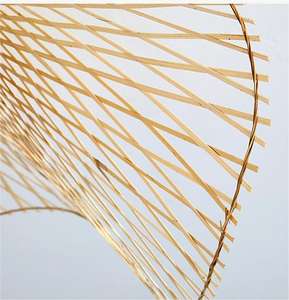 D23,6-дюймовый китайский чайный бамбуковый ткацкий и бамбуковый художественный светодиодный потолочный светильник в стиле ретро деревенский персонализированный креативный потолочный светильник - Product Image 4