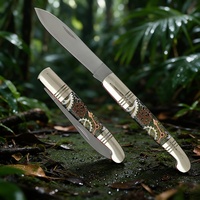 Couteau pliant haut de gamme en acier inoxydable 3CR13 à pointe tombante, manche en résine, couteau de survie portable, promotionnel, anniversaire