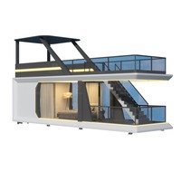 Capsule hôtelière mobile de luxe moderne pour camping et complexe, conception détachable à montage facile, 20ft 40ft