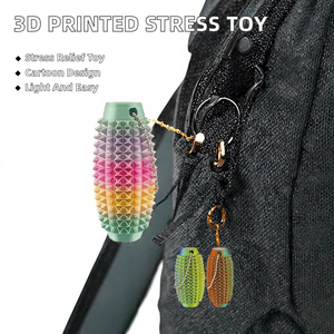 Coolter Mini masseur fidget portatif, nouveauté imprimée en 3D, léger, anti-stress, jouet de relaxation, porte-clés Grippie Spiky Stim - Product Image 2