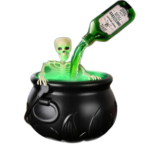 Venta caliente Halloween Decoraciones interiores Flaming Witch's Cauldron Gift - Product Image 5