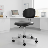 Fauteuil médical mobile YFHS-C09 à hauteur réglable avec dossier, pour médecins et infirmières, noir