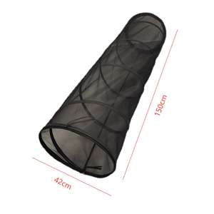 Personalizzabile in rete traspirante Pet <span class=keywords><strong>Tunnel</strong></span> eco-friendly nero pieghevole cane gatto giocattolo interattivo con filo di acciaio elasticizzato stile classico - Product Image 5