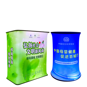 Hot selling Rectangle Pop up Counter <b>Foldable</b> Trade Show Counter <b>Desk</b> Pop up Booth Promotion Table - Product Image 5