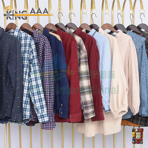 Autumn Korean Plaid <strong>Flannel</strong> Men's <strong>Shirts</strong> Cotton Branded Second Hand Clothing Used Clothes From <strong>Uk</strong> - Product Image 4