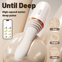 App-gesteuertes Hochgeschwindigkeits-Vibrationsgerät für Frauen mit Teleskop-Einführung und Penis-Simulation