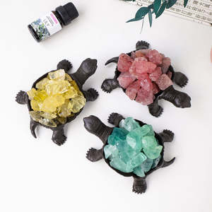 Vente en gros de grappes de cristaux de guérison, pierres brutes, tortue mignonne en cristal, cadeaux animaux en cristal faits à la main pour la décoration de la maison - Product Image 2