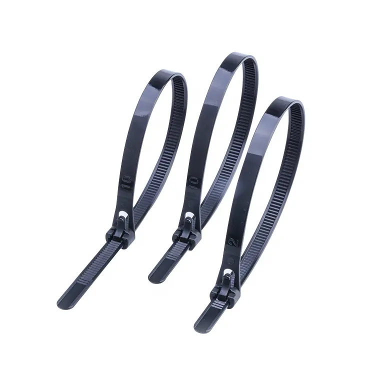 Releasable Plastic Cable Ties 7.6*150mm Custom Nylon Cable Tie Pa66 Zip Ties Natural Or Black