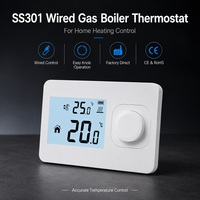 Thermostat filaire électrique pour chaudière combinée SS301, contrôleur de température ambiante LCD, contrôle via application Tuya, conception flexible, utilisation hôtelière