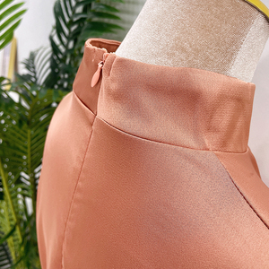 2024 haute qualité combinaisons moyen-orient femmes couleur unie femmes Chic combinaison <span class=keywords><strong>Satin</strong></span> dos fermeture éclair avec ceinture femme combinaison - Product Image 4