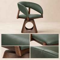 Lit de luxe pour chat, maison pour animaux en bois, double couche, en bois massif, coussin en cuir PU, mobilier moderne pour chat d'intérieur, salon, chambre à coucher