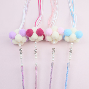 New trendy tassel fairy pom-pom <b>cat</b> toy, perfect for interacting with your feline friend and keeping them entertained. Handheld - Product Image 2