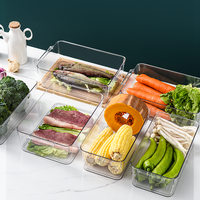 HORE BPA-FREE boîtes de rangement pour réfrigérateur en plastique PET transparent frais bacs à poisson réfrigérateur tiroir organisateur cuisine conteneur alimentaire