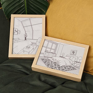 Cornice <span class=keywords><strong>per</strong></span> foto <span class=keywords><strong>con</strong></span> pittura leggera cornice in resina personalizzata <span class=keywords><strong>cornici</strong></span> <span class=keywords><strong>per</strong></span> foto in legno <span class=keywords><strong>con</strong></span> pittura a luce LED <span class=keywords><strong>per</strong></span> dipinti di luce e display di immagini - Product Image 2